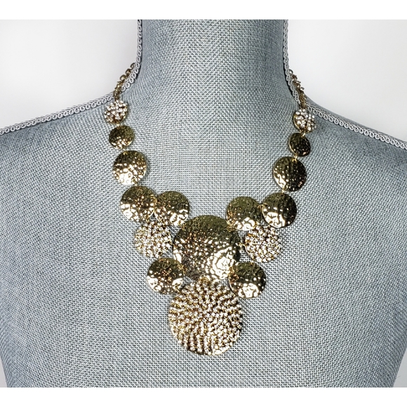 Jennifer Lopez Jewelry - Gold & Rhinestone Chunky Statement Necklace